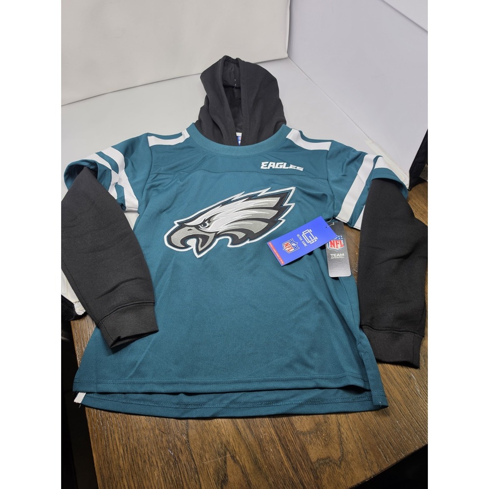 Philadelphia Eagles Ultra Game-NFL FOOTBALL Hoodie Shirt YOUTH L 14-16